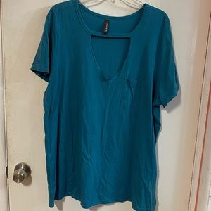 Torrid Premium Tee Collection, teal in color